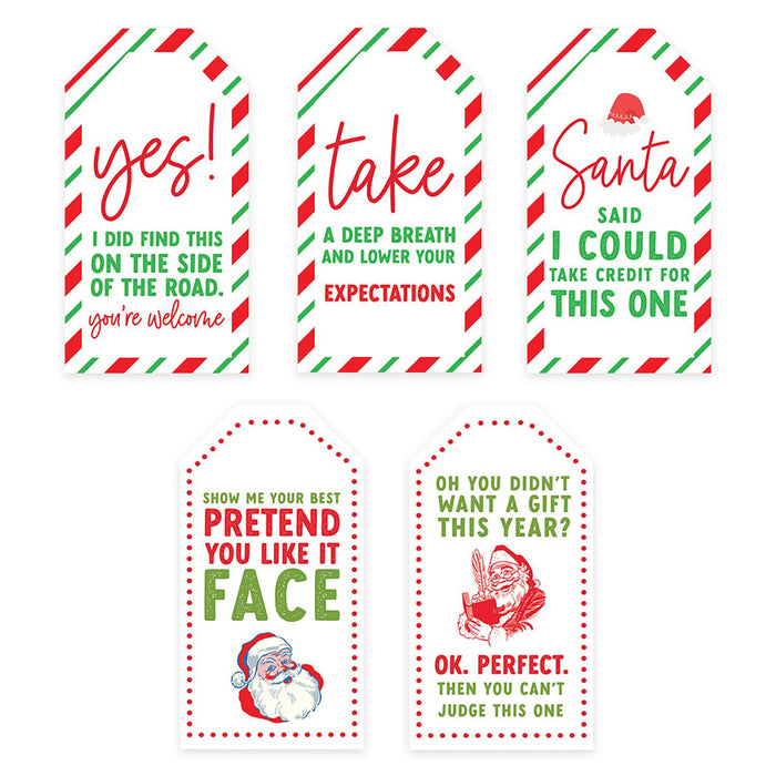 Fun Santa Gift Tags Christmas Adhesive Gift Tags 