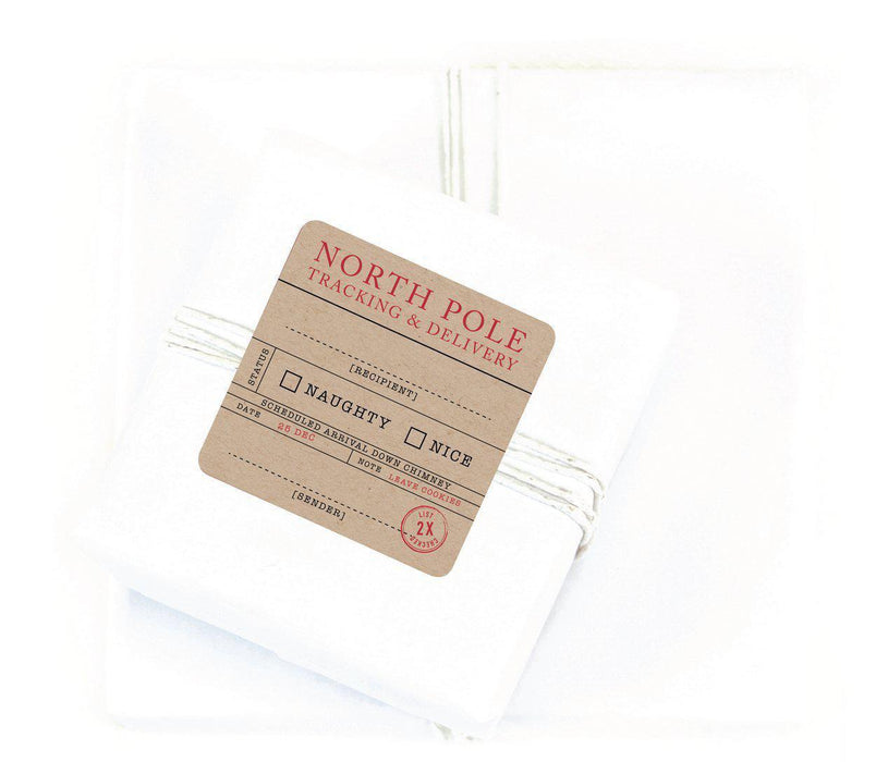 Christmas Square Gift Label Stickers-Set of 40-Andaz Press-North Pole Tracking-