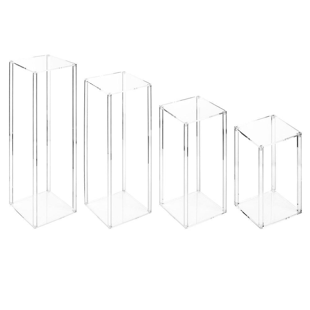 Clear Acrylic Floral Stands, Set of 4-Set of 1-Koyal Wholesale-