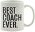 Coffee Mug Birthday Gift, Best Coach Ever-Set of 1-Andaz Press-