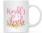 Coffee Mug Gag Gift, World's Best Abuela, Floral Design-Set of 1-Andaz Press-