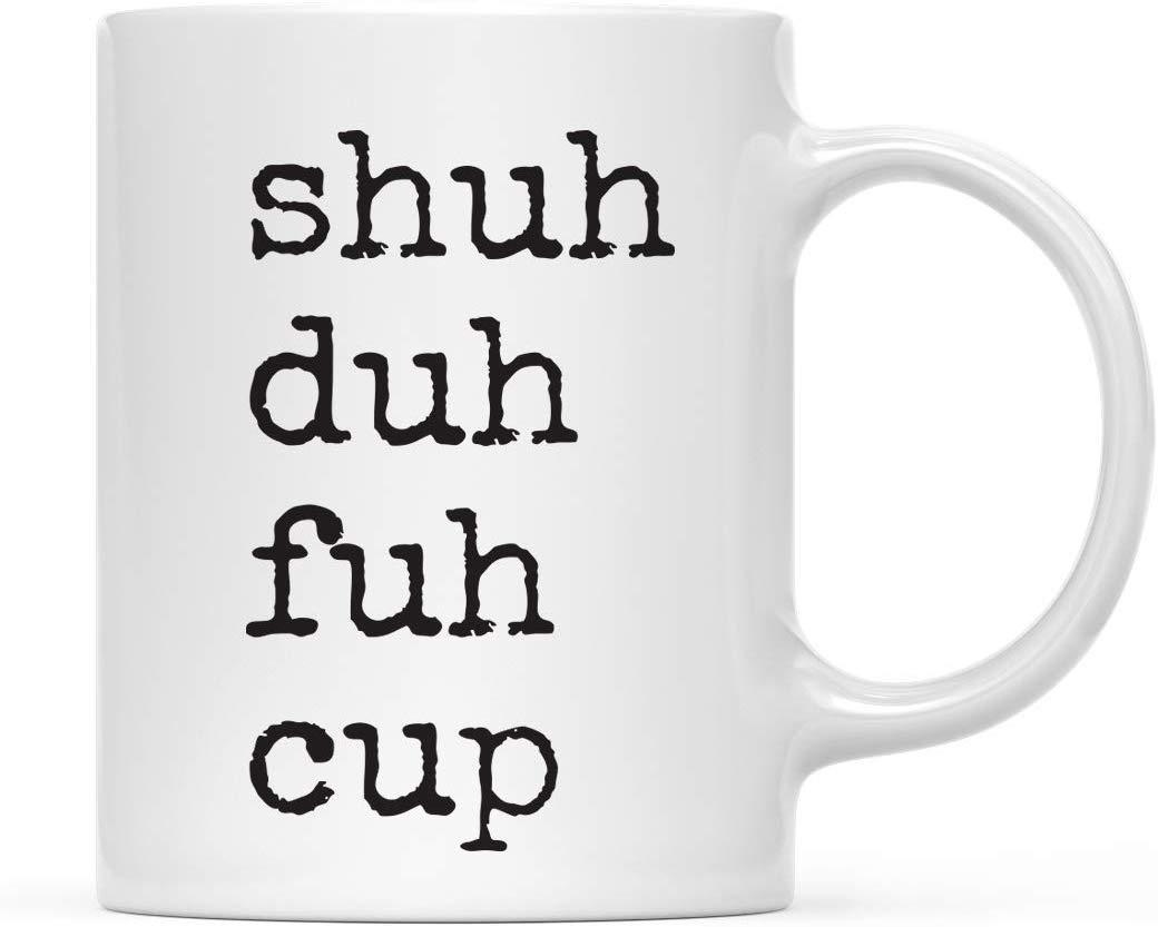 Coffee Mug Gift, Typewriter Style, Shuh Duh Fuh Cup-Set of 1-Andaz Press-