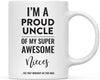 Coffee Mug, I'm A Proud Uncle of My Super Awesome Nieces. Yes They Brought Me This Mug-Set of 1-Andaz Press-