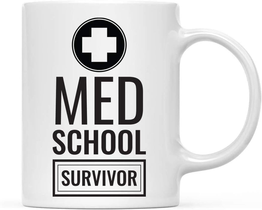 Coffee Mug, Med School Survivor, Emergency Symbol Graphic-Set of 1-Andaz Press-