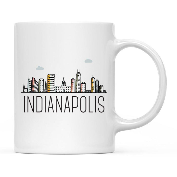 Colorful City Skyline City Name Graphic Coffee Mug-Set of 1-Andaz Press-Atlanta-