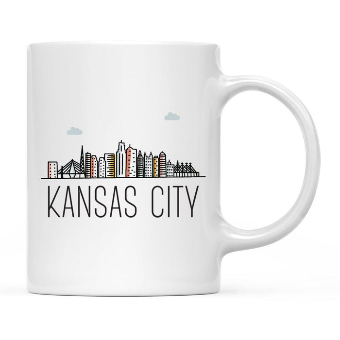 Colorful City Skyline City Name Graphic Coffee Mug-Set of 1-Andaz Press-Atlanta-
