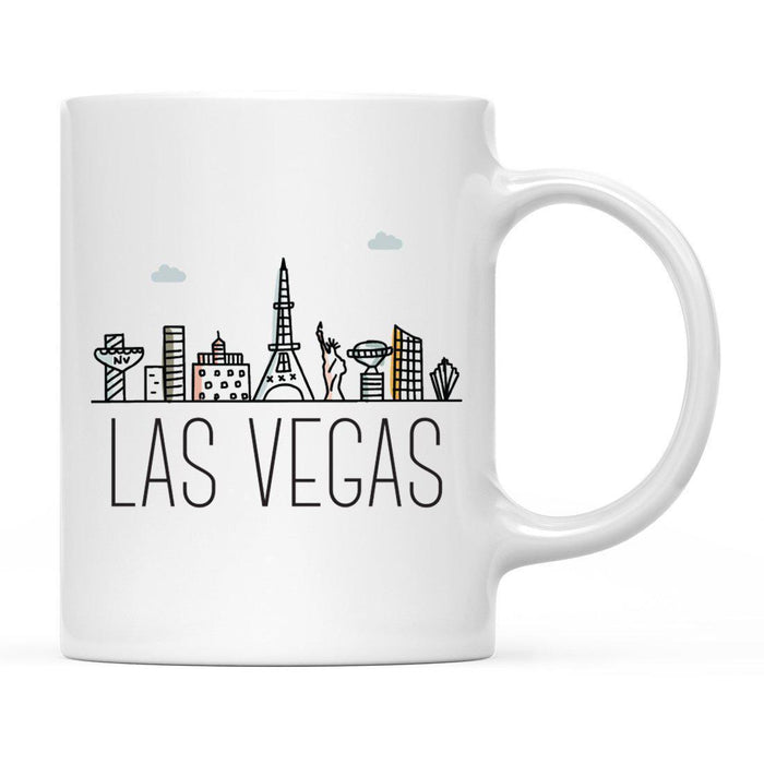 Colorful City Skyline City Name Graphic Coffee Mug-Set of 1-Andaz Press-Atlanta-