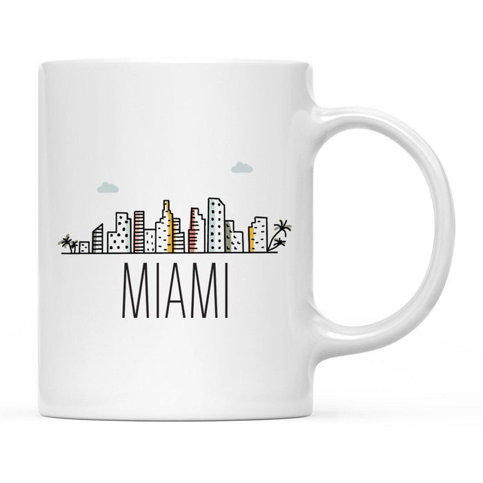 Colorful City Skyline City Name Graphic Coffee Mug-Set of 1-Andaz Press-Atlanta-