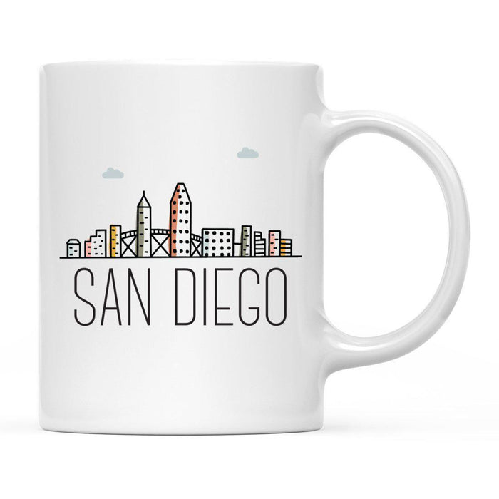 Colorful City Skyline City Name Graphic Coffee Mug-Set of 1-Andaz Press-Atlanta-
