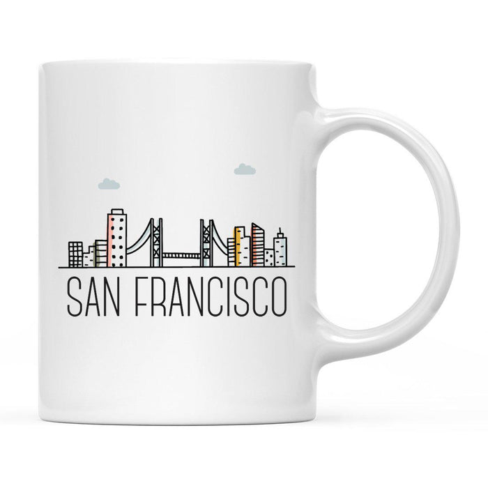 Colorful City Skyline City Name Graphic Coffee Mug-Set of 1-Andaz Press-Atlanta-