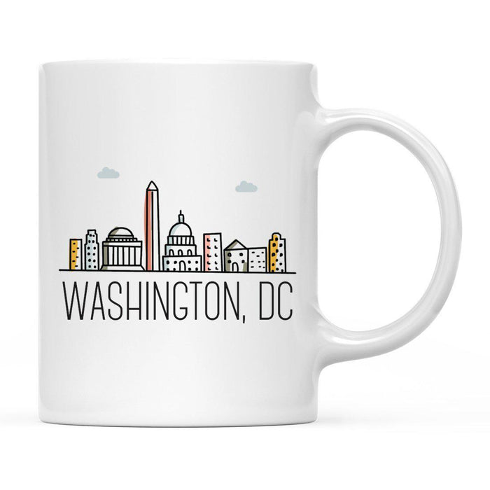 Colorful City Skyline City Name Graphic Coffee Mug-Set of 1-Andaz Press-Atlanta-