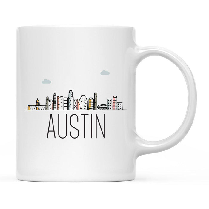 Colorful City Skyline City Name Graphic Coffee Mug-Set of 1-Andaz Press-Atlanta-