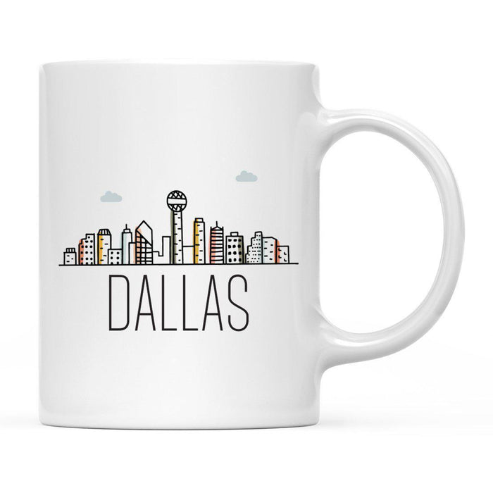 Colorful City Skyline City Name Graphic Coffee Mug-Set of 1-Andaz Press-Atlanta-