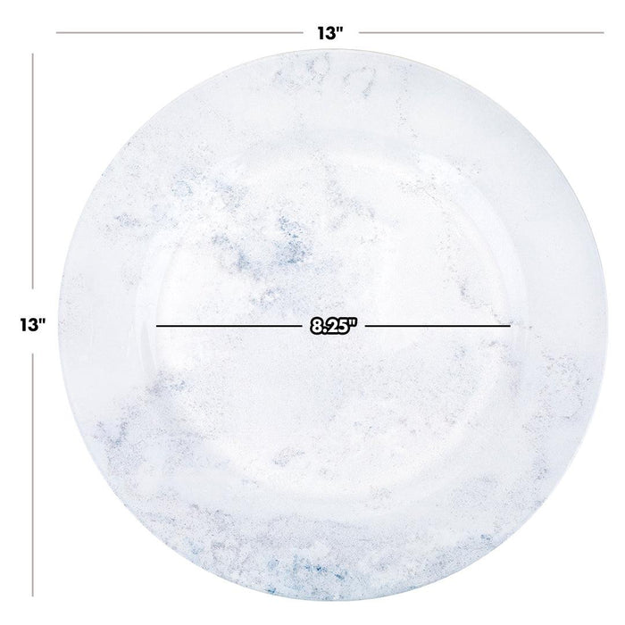 Concrete-Inspired Acrylic Charger Plates-Set of 4-Koyal Wholesale-