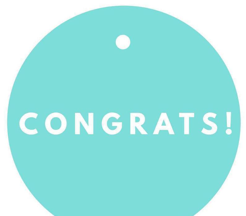 Congrats! Circle Gift Tags, Modern Style-Set of 24-Andaz Press-Ivory-