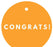 Congrats! Circle Gift Tags, Modern Style-Set of 24-Andaz Press-Ivory-