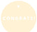 Congrats! Circle Gift Tags, Modern Style-Set of 24-Andaz Press-Ivory-