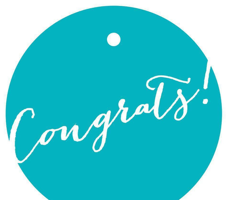 Congrats! Circle Gift Tags, Whimsical Style-Set of 24-Andaz Press-Ivory-