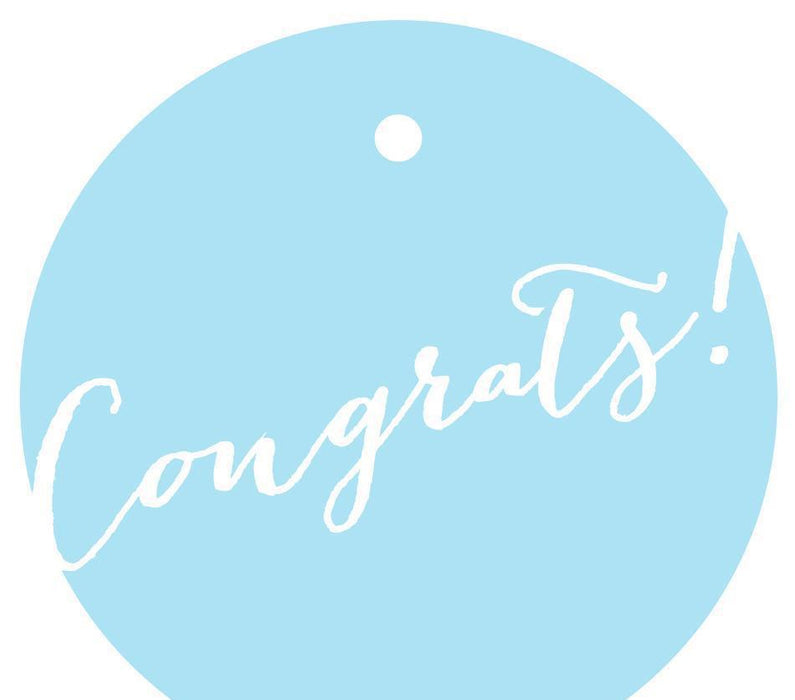 Congrats! Circle Gift Tags, Whimsical Style-Set of 24-Andaz Press-Ivory-