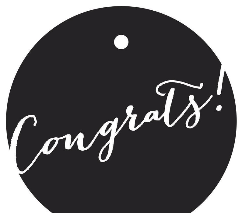 Congrats! Circle Gift Tags, Whimsical Style-Set of 24-Andaz Press-Ivory-