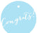 Congrats! Circle Gift Tags, Whimsical Style-Set of 24-Andaz Press-Baby Blue-
