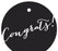 Congrats! Circle Gift Tags, Whimsical Style-Set of 24-Andaz Press-Black-