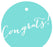 Congrats! Circle Gift Tags, Whimsical Style-Set of 24-Andaz Press-Diamond Blue-