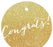 Congrats! Circle Gift Tags, Whimsical Style-Set of 24-Andaz Press-Gold-