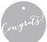 Congrats! Circle Gift Tags, Whimsical Style-Set of 24-Andaz Press-Gray-