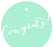 Congrats! Circle Gift Tags, Whimsical Style-Set of 24-Andaz Press-Mint Green-
