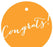 Congrats! Circle Gift Tags, Whimsical Style-Set of 24-Andaz Press-Orange-