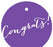 Congrats! Circle Gift Tags, Whimsical Style-Set of 24-Andaz Press-Purple-