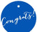 Congrats! Circle Gift Tags, Whimsical Style-Set of 24-Andaz Press-Royal Blue-