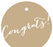 Congrats! Circle Gift Tags, Whimsical Style-Set of 24-Andaz Press-Tan-