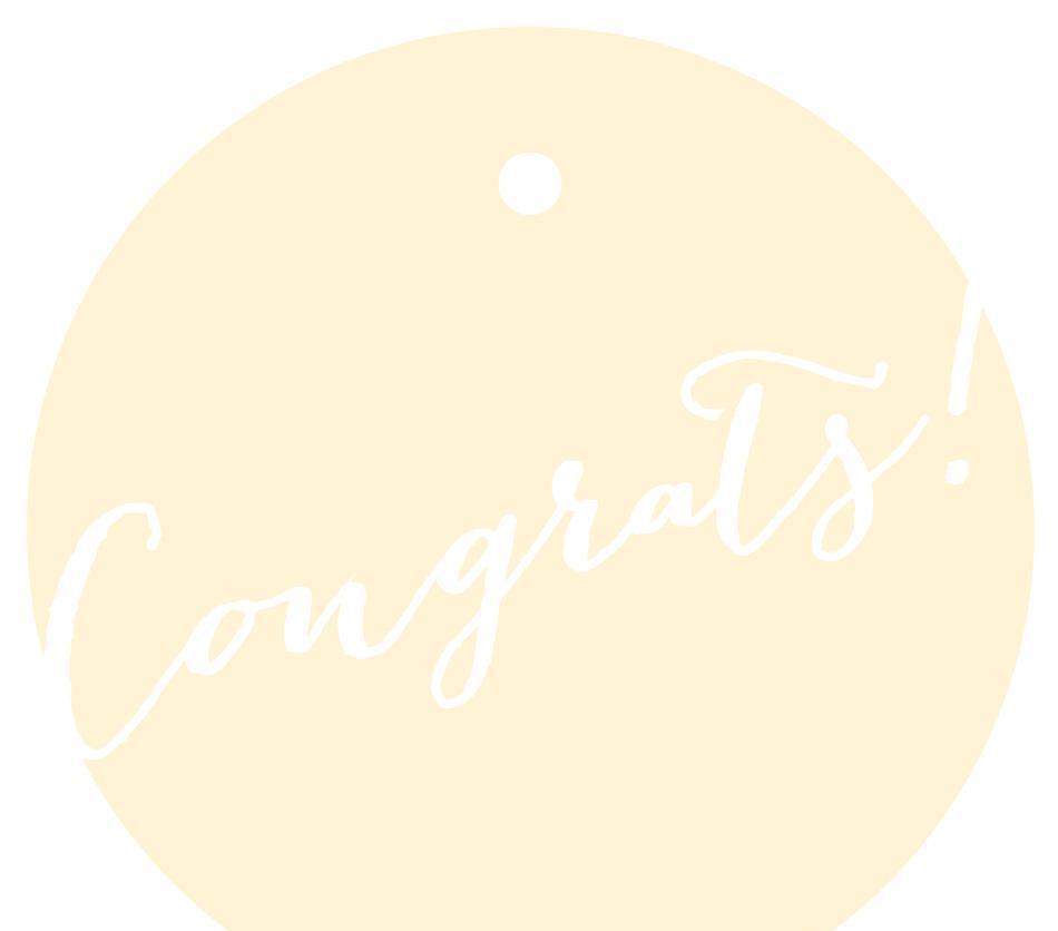 Congrats! Circle Gift Tags, Whimsical Style-Set of 24-Andaz Press-Ivory-
