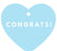 Congrats! Heart Gift Tags, Modern Style-Set of 30-Andaz Press-Ivory-