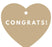 Congrats! Heart Gift Tags, Modern Style-Set of 30-Andaz Press-Ivory-