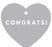 Congrats! Heart Gift Tags, Modern Style-Set of 30-Andaz Press-Ivory-