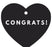 Congrats! Heart Gift Tags, Modern Style-Set of 30-Andaz Press-Ivory-