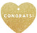 Congrats! Heart Gift Tags, Modern Style-Set of 30-Andaz Press-Ivory-