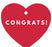 Congrats! Heart Gift Tags, Modern Style-Set of 30-Andaz Press-Ivory-