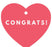 Congrats! Heart Gift Tags, Modern Style-Set of 30-Andaz Press-Ivory-