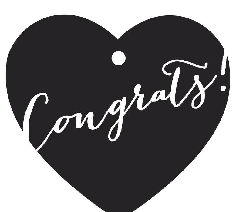 Congrats! Heart Gift Tags, Whimsical Style-Set of 30-Andaz Press-Black-