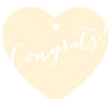 Congrats! Heart Gift Tags, Whimsical Style-Set of 30-Andaz Press-Ivory-