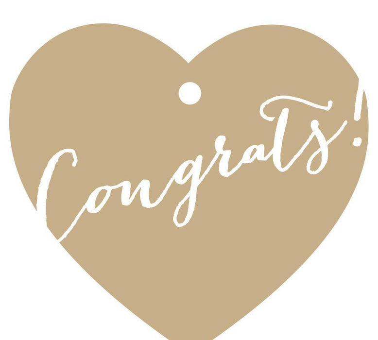 Congrats! Heart Gift Tags, Whimsical Style-Set of 30-Andaz Press-Tan-