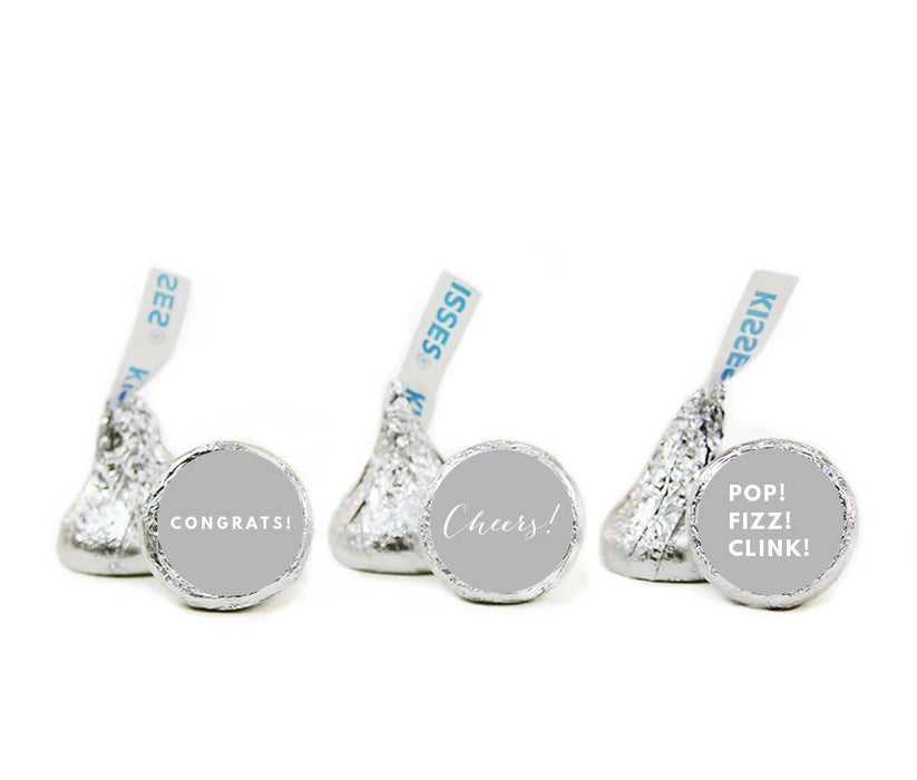 Congrats Pop Fizz Clink Hershey's Kisses Stickers-Set of 216-Andaz Press-Ivory-