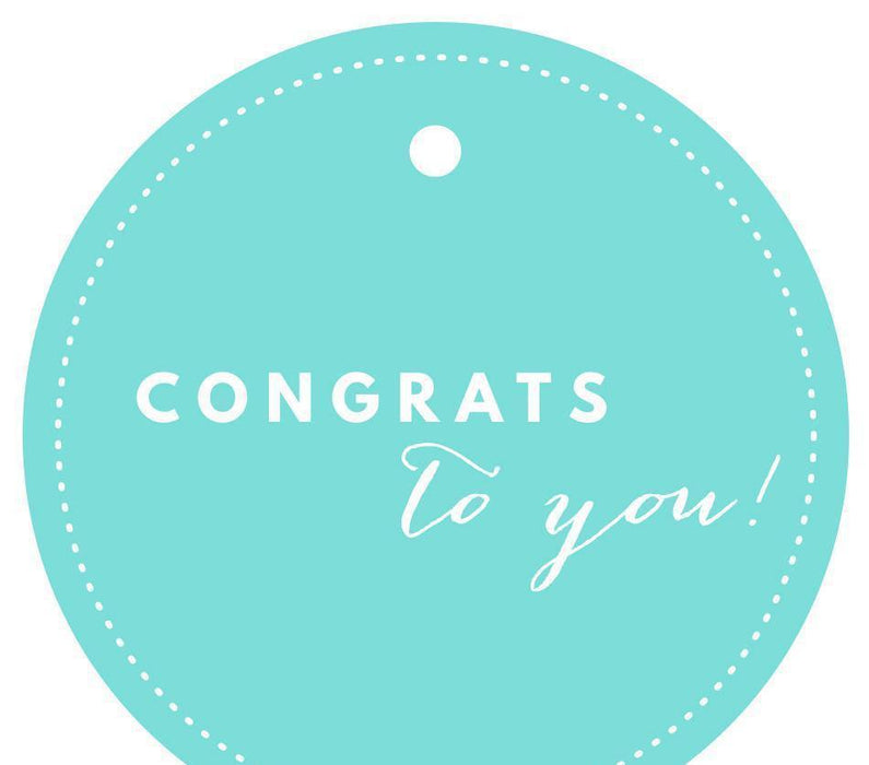 Congrats to You! Circle Gift Tags, Chic Style-Set of 24-Andaz Press-Ivory-