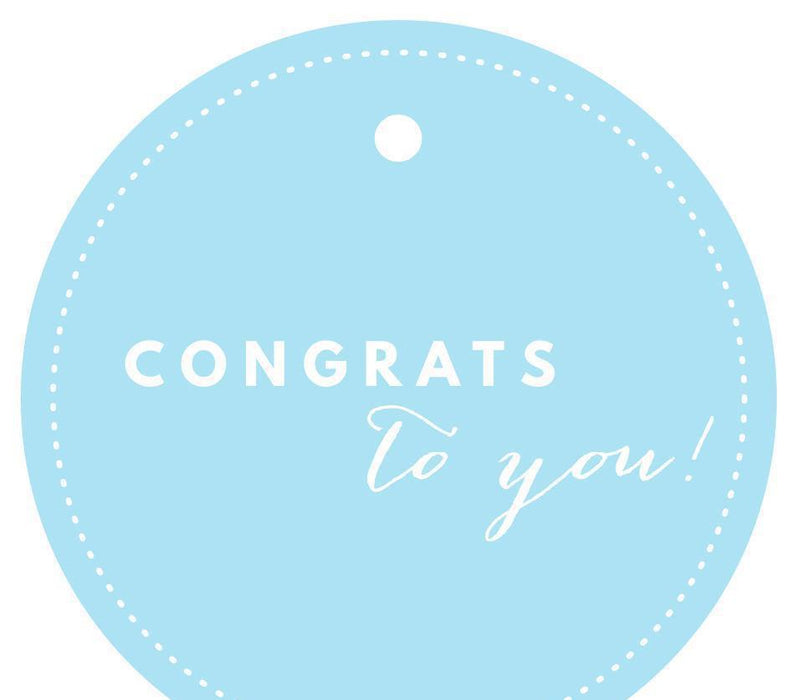 Congrats to You! Circle Gift Tags, Chic Style-Set of 24-Andaz Press-Ivory-