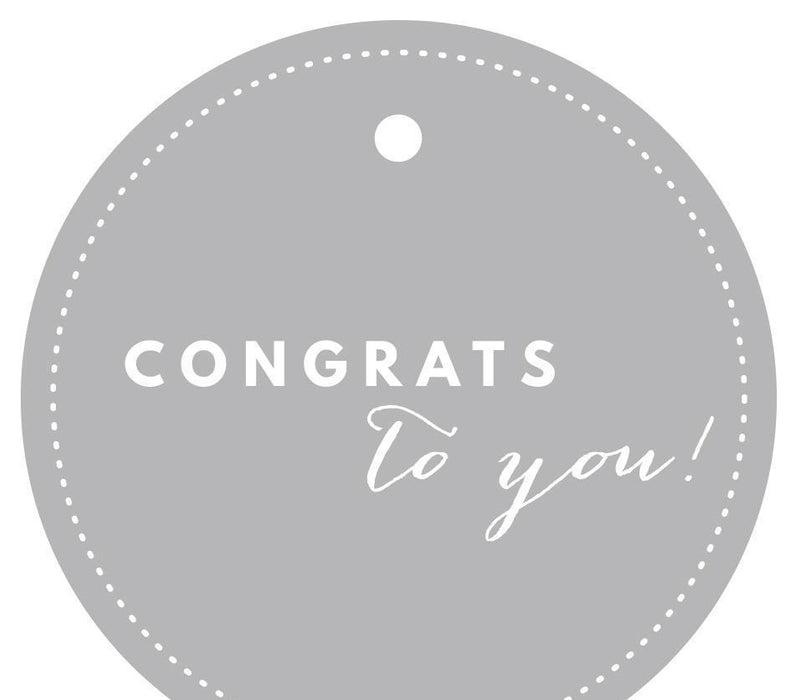 Congrats to You! Circle Gift Tags, Chic Style-Set of 24-Andaz Press-Ivory-