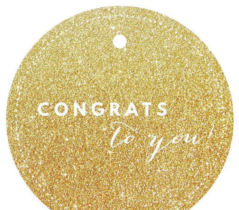 Congrats to You! Circle Gift Tags, Chic Style-Set of 24-Andaz Press-Ivory-